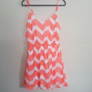 MIAMI spaghetti strap chevron print dress size S